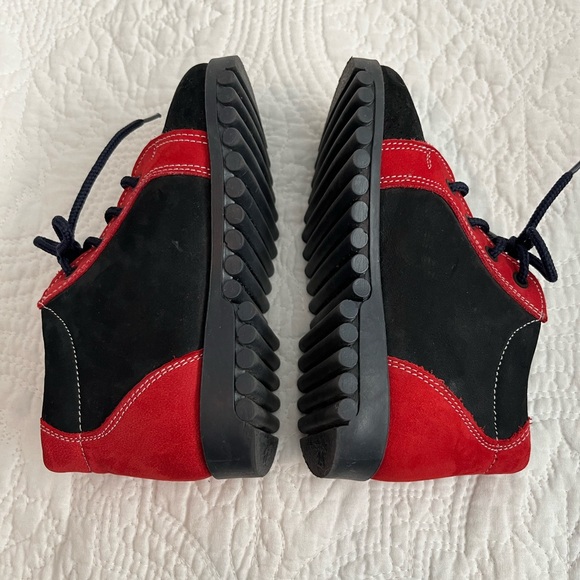 NEVER WORN! Italian Kicket Kids Leather Shoes- Black & Red- Eur size 24 (7.5 US) - Picture 8 of 10